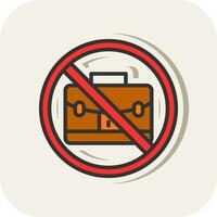 No bag Vector Icon Design