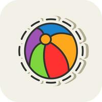 Beach ball Vector Icon Design