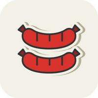 Sausage Vector Icon Design