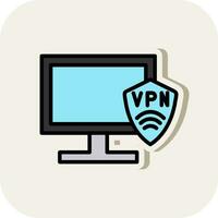 vpn preparar vector icono diseño