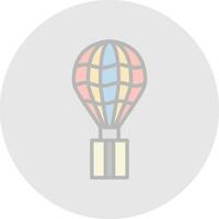 Hot air ballon Vector Icon Design