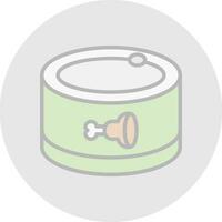 Canned food Vector Icon Design