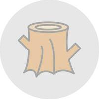 Tree stump Vector Icon Design