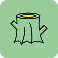 Tree stump Vector Icon Design