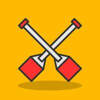 Oar Vector Icon Design