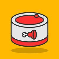 Canned food Vector Icon Design