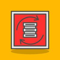 Data Syncing Vector Icon Design