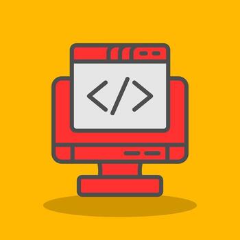Coding Vector Icon Design