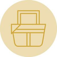 Picnic basket Vector Icon Design