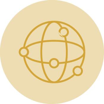 Globe Network Vector Icon Design