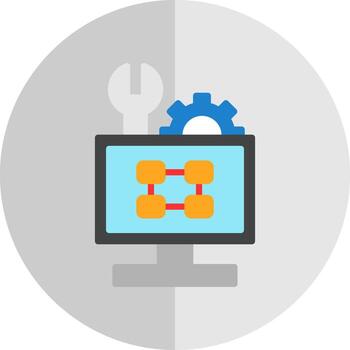 Troubleshooting Flowchart Vector Icon Design