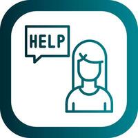 Ask for help Vector Icon Design