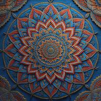Mandala pattern. Vintage decorative elements. Hand drawn oriental background. ai generative photo