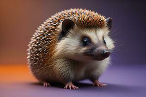 Hedgehog, Erinaceus Europaeus. ai generative photo