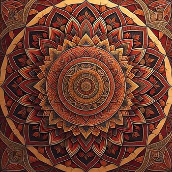 Mandala pattern. Vintage decorative elements. Hand drawn oriental background. ai generative photo