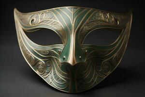 Mardi Gras mask isolated on solid color background. ai generative photo