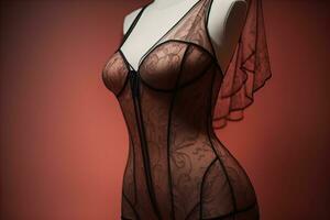 Sensual lingerie on a mannequin. ai generative photo