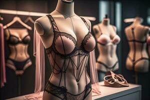 Sensual lingerie on a mannequin. ai generative photo