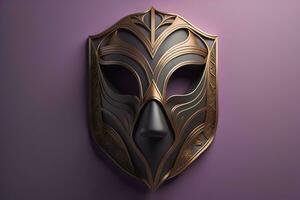 Mardi Gras mask isolated on solid color background. ai generative photo