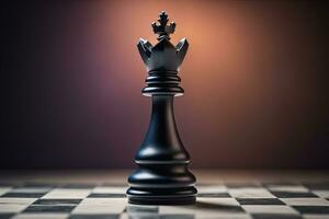 Chess king on a solid color background. ai generative photo