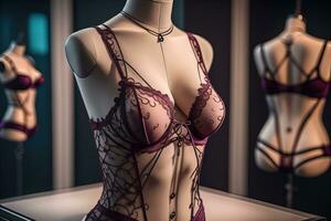 Sensual lingerie on a mannequin. ai generative photo
