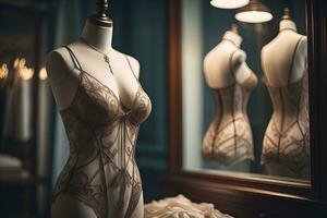 Sensual lingerie on a mannequin. ai generative photo