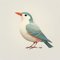 vector illustration of a bird. Vector illustration in cartoon style. ai generative photo