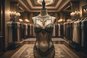 Sensual lingerie on a mannequin. ai generative photo