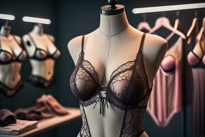 Sensual lingerie on a mannequin. ai generative photo