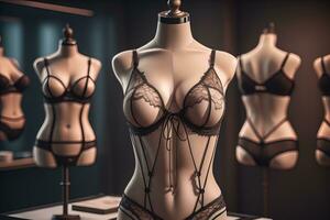 Sensual lingerie on a mannequin. ai generative photo