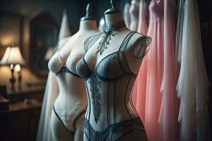 Sensual lingerie on a mannequin. ai generative photo