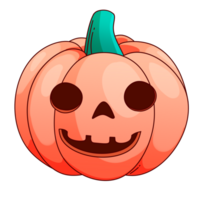 schattig halloween element sticker icoon pompoen png