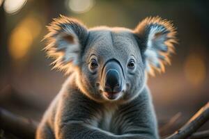 Koala in the natural environment, Close-up. ai generative photo