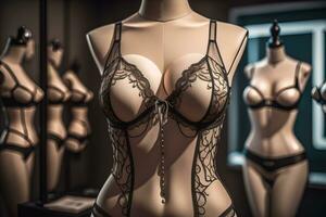 Sensual lingerie on a mannequin. ai generative photo