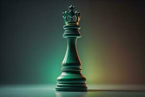 Chess king on a solid color background. ai generative photo