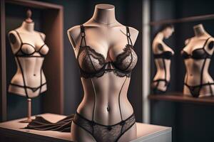 Sensual lingerie on a mannequin. ai generative photo