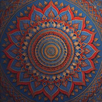 Mandala pattern. Vintage decorative elements. Hand drawn oriental background. ai generative photo