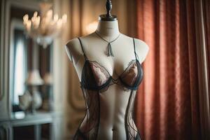 Sensual lingerie on a mannequin. ai generative photo