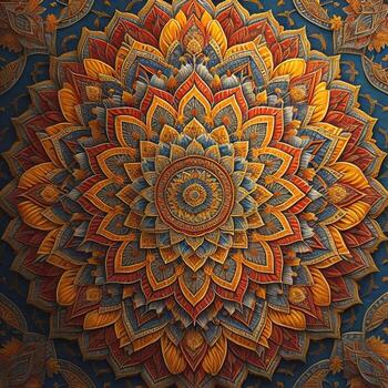 Mandala pattern. Vintage decorative elements. Hand drawn oriental background. ai generative photo