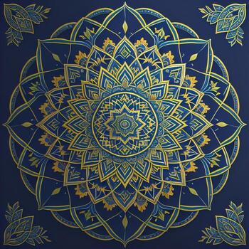 Mandala pattern. Vintage decorative elements. Hand drawn oriental background. ai generative photo