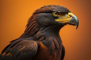 eagle on a dark background. ai generative photo