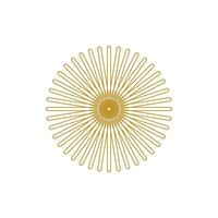 sencillo resumen geométrico oro metal color flor patrón, perfecto para fondo, papel tapiz vector