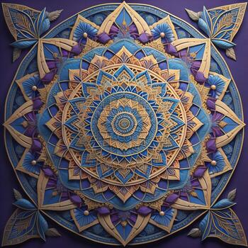 Mandala pattern. Vintage decorative elements. Hand drawn oriental background. ai generative photo