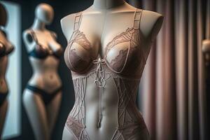 Sensual lingerie on a mannequin. ai generative photo