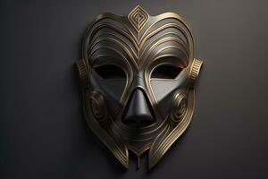 Mardi Gras mask isolated on solid color background. ai generative photo