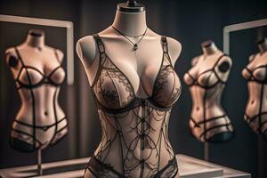 Sensual lingerie on a mannequin. ai generative photo