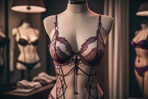 Sensual lingerie on a mannequin. ai generative photo