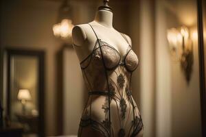 Sensual lingerie on a mannequin. ai generative photo