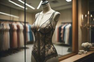 Sensual lingerie on a mannequin. ai generative photo