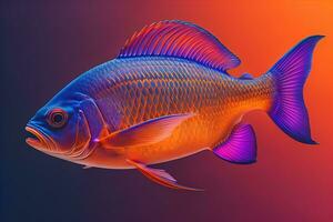 Cichlid fish in the aquarium. ai generative photo